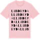 Pink Cotton t-shirt med Lundbydal ordlek t-shirt