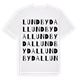 White t-shirt med Lundbydal ordlek t-shirt