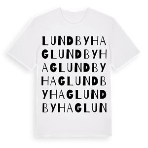 Lundbyhag ordlek t-shirt – ekologisk bomull t-shirt från Pinshirt