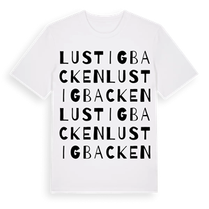 Lustigbacken ordlek t-shirt – ekologisk bomull t-shirt från Pinshirt