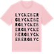 Pink Cotton t-shirt med Lyckeberg ordlek t-shirt