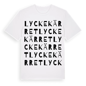Lyckekärret ordlek t-shirt – ekologisk bomull t-shirt från Pinshirt