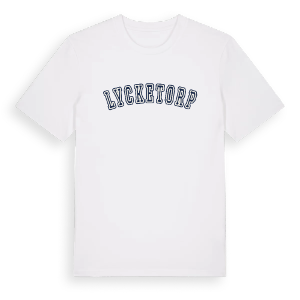 Lycketorp college t-shirt – ekologisk bomull t-shirt från Pinshirt