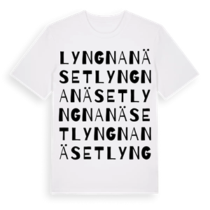 Lyngnanäset ordlek t-shirt – ekologisk bomull t-shirt från Pinshirt