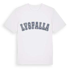 Lysfalla college t-shirt – ekologisk bomull t-shirt från Pinshirt