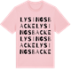 Pink Cotton t-shirt med Lysingsbacke ordlek t-shirt