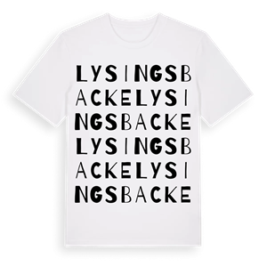 Lysingsbacke ordlek t-shirt – ekologisk bomull t-shirt från Pinshirt