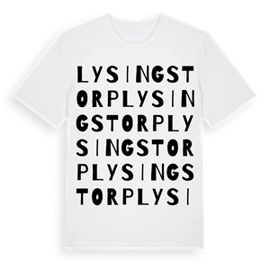 Lysingstorp ordlek t-shirt – ekologisk bomull t-shirt från Pinshirt