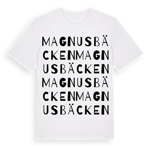 Magnusbäcken ordlek t-shirt – ekologisk bomull t-shirt från Pinshirt