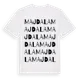 White t-shirt med Majdala ordlek t-shirt