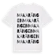 White t-shirt med Makarängen ordlek t-shirt