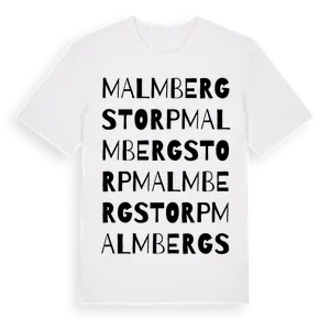 Malmbergstorp ordlek t-shirt – ekologisk bomull t-shirt från Pinshirt