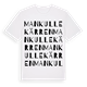 White t-shirt med Mankullekärren ordlek t-shirt