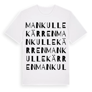 Mankullekärren ordlek t-shirt – ekologisk bomull t-shirt från Pinshirt