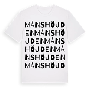 Månshöjden ordlek t-shirt – ekologisk bomull t-shirt från Pinshirt