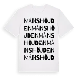Månshöjden ordlek t-shirt – ekologisk bomull t-shirt från Pinshirt