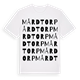 White t-shirt med Mårdtorp ordlek t-shirt