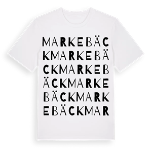 Markebäck ordlek t-shirt – ekologisk bomull t-shirt från Pinshirt