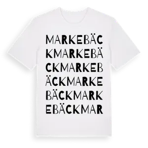 Markebäck ordlek t-shirt – ekologisk bomull t-shirt från Pinshirt