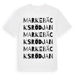 Markebäcksrödjan ordlek t-shirt – ekologisk bomull t-shirt från Pinshirt