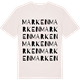 Vintage White t-shirt med Marken ordlek t-shirt