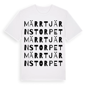 Märrtjärnstorpet ordlek t-shirt – ekologisk bomull t-shirt från Pinshirt