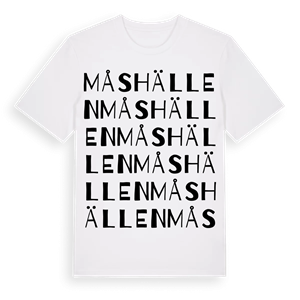 Måshällen ordlek t-shirt – ekologisk bomull t-shirt från Pinshirt