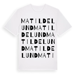 Matildelund ordlek t-shirt – ekologisk bomull t-shirt från Pinshirt