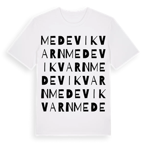 Medevi kvarn ordlek t-shirt – ekologisk bomull t-shirt från Pinshirt