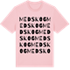 Pink Cotton t-shirt med Medskog ordlek t-shirt