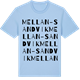 Blue Soul t-shirt med Mellan-Sandvik ordlek t-shirt