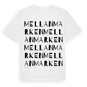 Mellanmarken ordlek t-shirt – ekologisk bomull t-shirt från Pinshirt