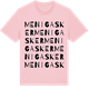 Pink Cotton t-shirt med Menigasker ordlek t-shirt