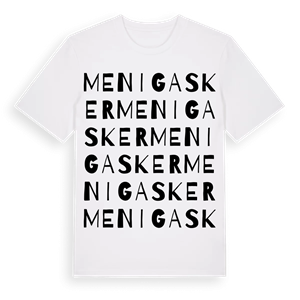 Menigasker ordlek t-shirt – ekologisk bomull t-shirt från Pinshirt