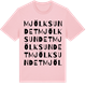 Pink Cotton t-shirt med Mjölksundet ordlek t-shirt