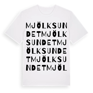 Mjölksundet ordlek t-shirt – ekologisk bomull t-shirt från Pinshirt