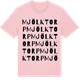 Pink Cotton t-shirt med Mjölktorp ordlek t-shirt