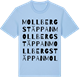 Blue Soul t-shirt med Mollbergstäppan ordlek t-shirt
