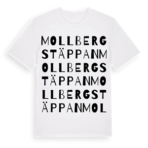 Mollbergstäppan ordlek t-shirt – ekologisk bomull t-shirt från Pinshirt