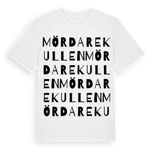 Mördarekullen ordlek t-shirt – ekologisk bomull t-shirt från Pinshirt