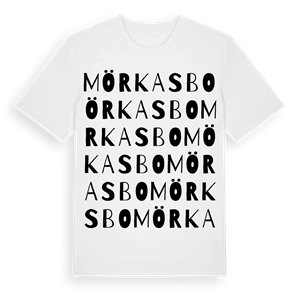Mörkasbo ordlek t-shirt – ekologisk bomull t-shirt från Pinshirt