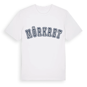 Mörkret college t-shirt – ekologisk bomull t-shirt från Pinshirt