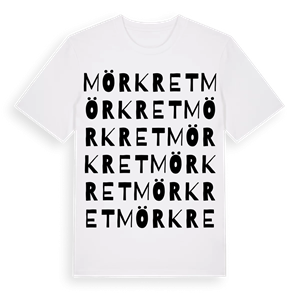 Mörkret ordlek t-shirt – ekologisk bomull t-shirt från Pinshirt