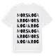 White t-shirt med Morskoga Krog ordlek t-shirt