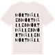 Vintage White t-shirt med Mörthällen ordlek t-shirt