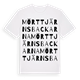 White t-shirt med Mörttjärnsbackarna ordlek t-shirt