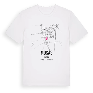 Mosås karta t-shirt – ekologisk bomull t-shirt från Pinshirt