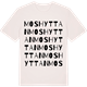 Vintage White t-shirt med Moshyttan ordlek t-shirt