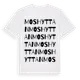 White t-shirt med Moshyttan ordlek t-shirt