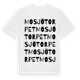 White t-shirt med Mosjötorpet ordlek t-shirt